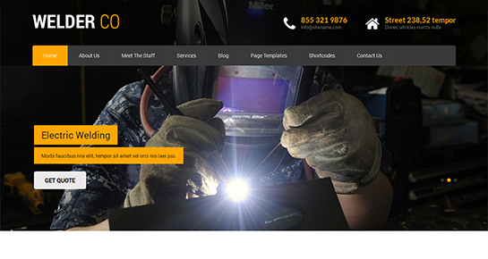 Welding Industrial Website Template W3layouts