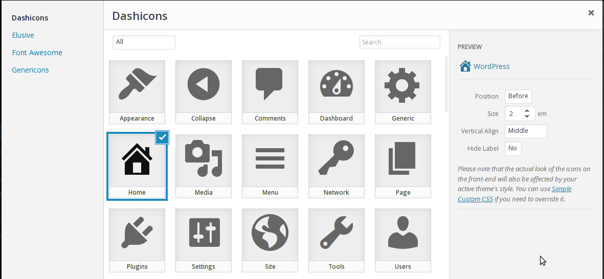 How To Add Icons To WordPress Custom Menus Without Plugins