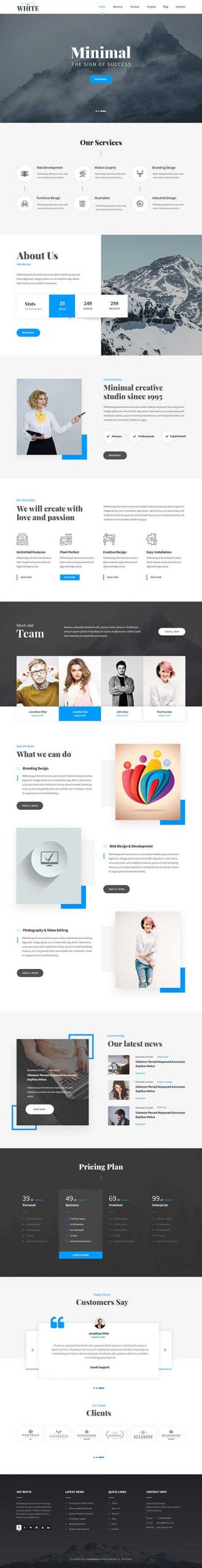 Responsive White WordPress theme for white websites | SKT Themes