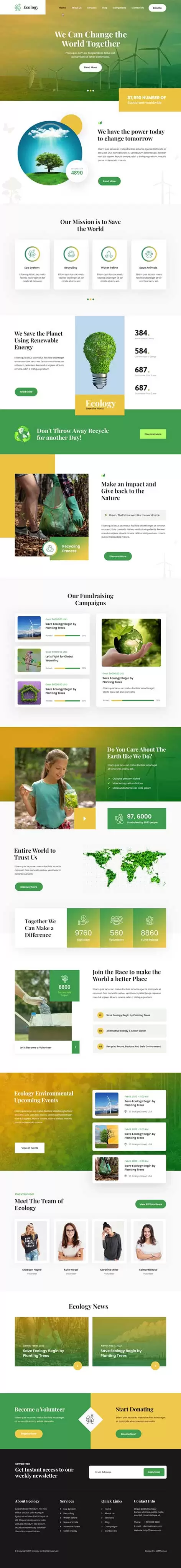 SKT Ecology - Environment WordPress Theme