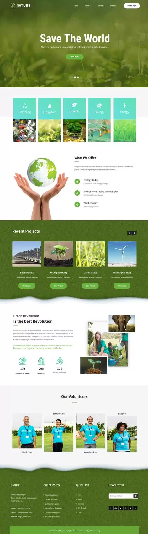 GB Nature - Green WordPress Theme