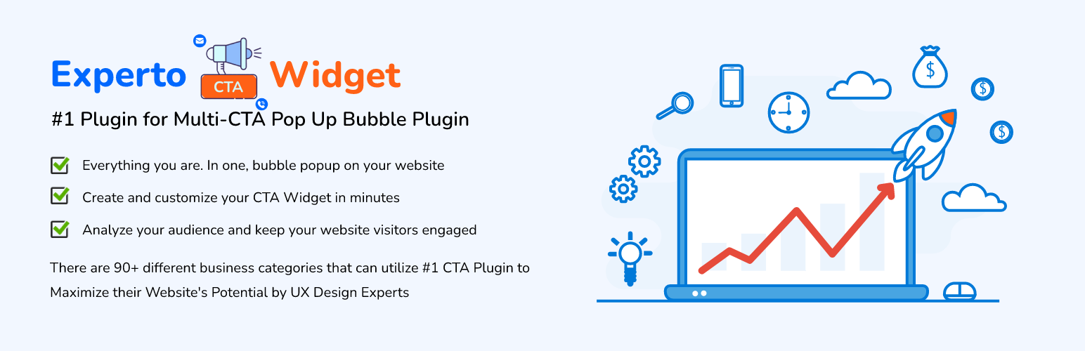 experto cta widget call to action, sticky cta, floating button plugin