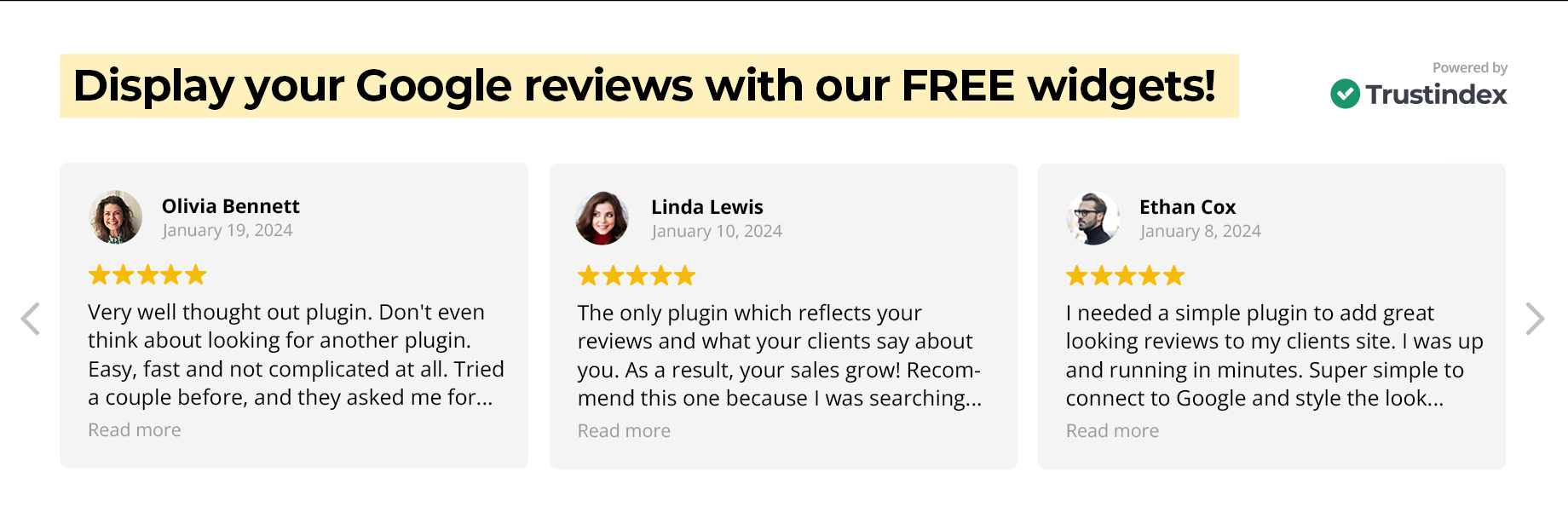 widgets for google reviews