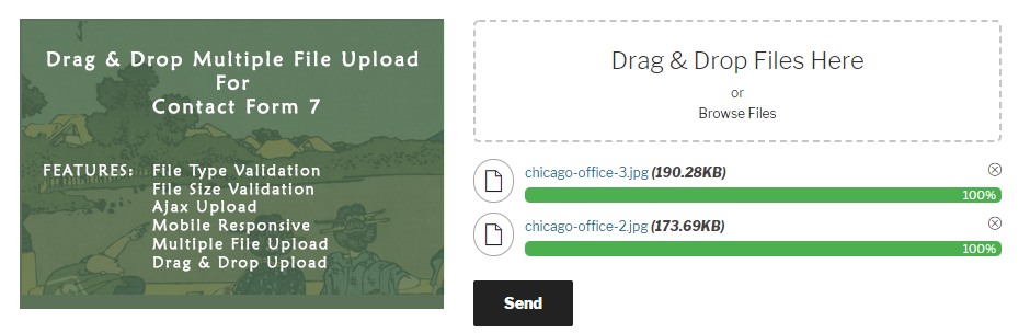 drag and drop multiple file upload contact form 7