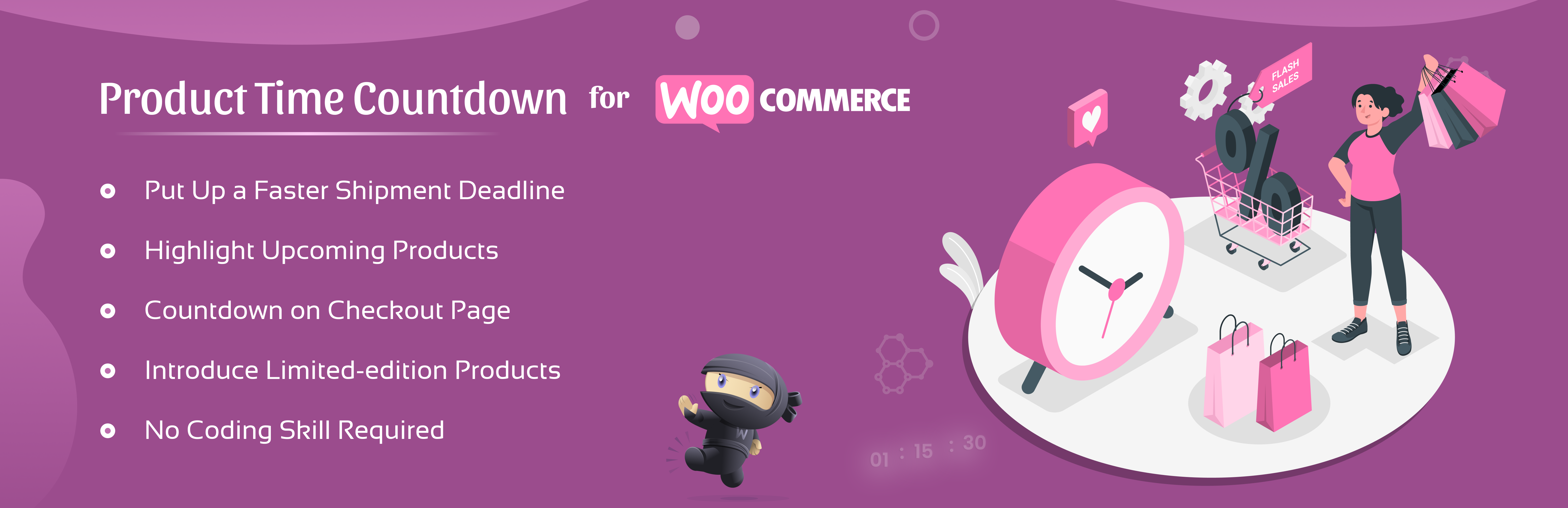 product time countdown for woocommerce