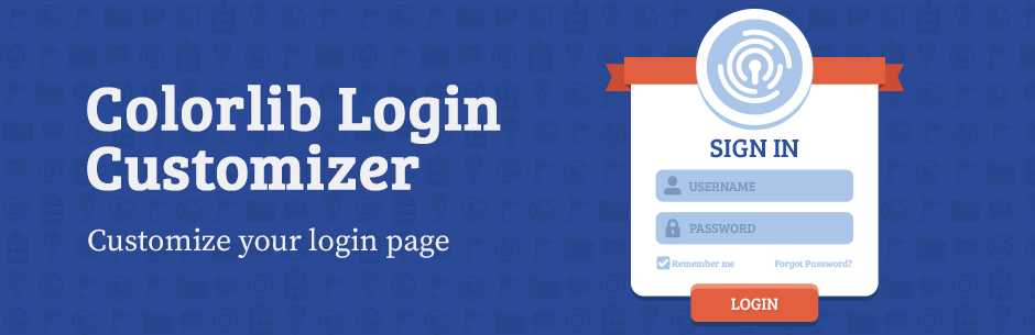 custom login page customizer by colorlib