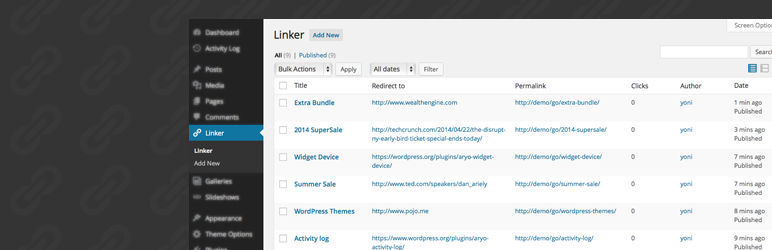 linker – URL shortener track outbound link clicks