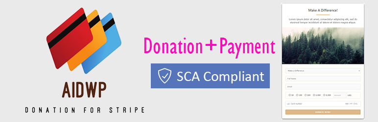 accept stripe donation and poayments aidwp