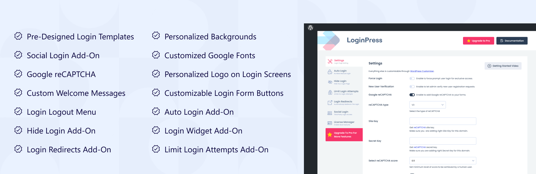 loginpress wp-login custom login page customizer