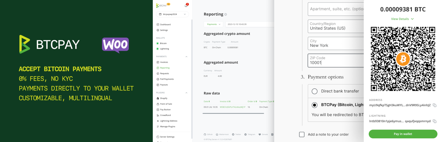 btcpay server accept bitcoin payments in woocommerce