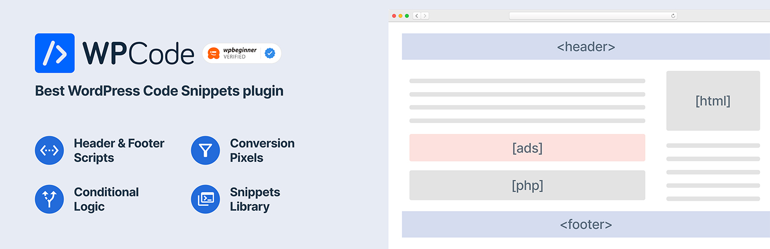 wpcode Insert headers and footers