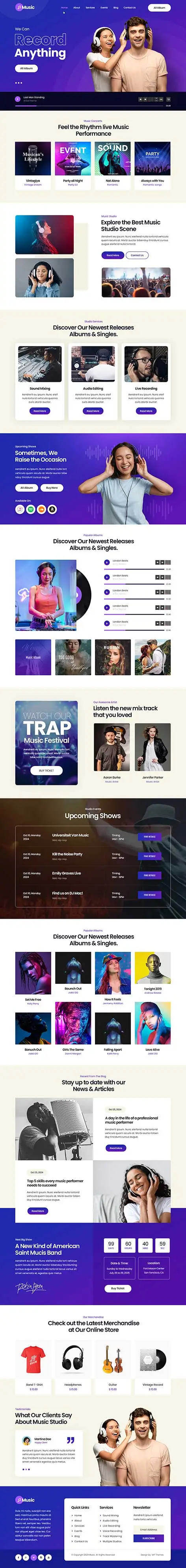 Melody - music Studio WordPress theme