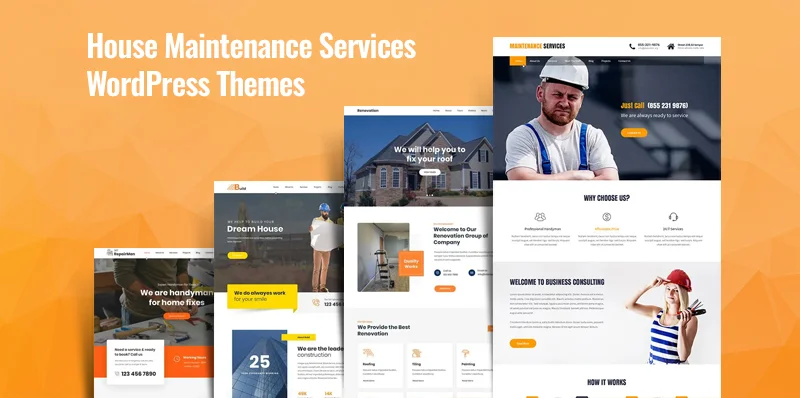 18+ Best House Maintenance Services WordPress Themes