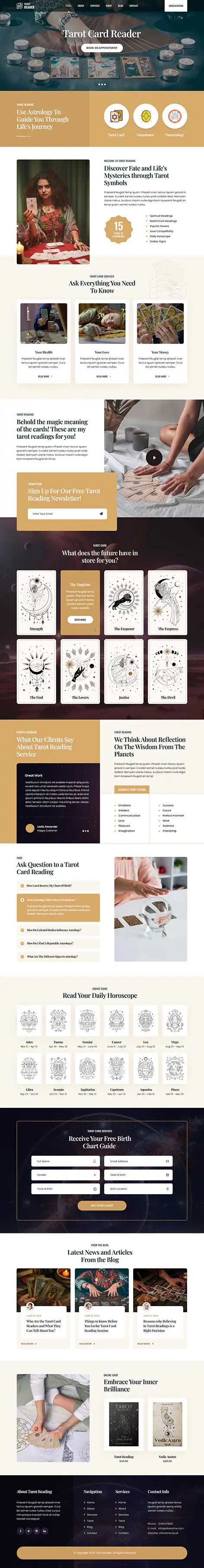 SKT Tarot Fortune telling WordPress theme