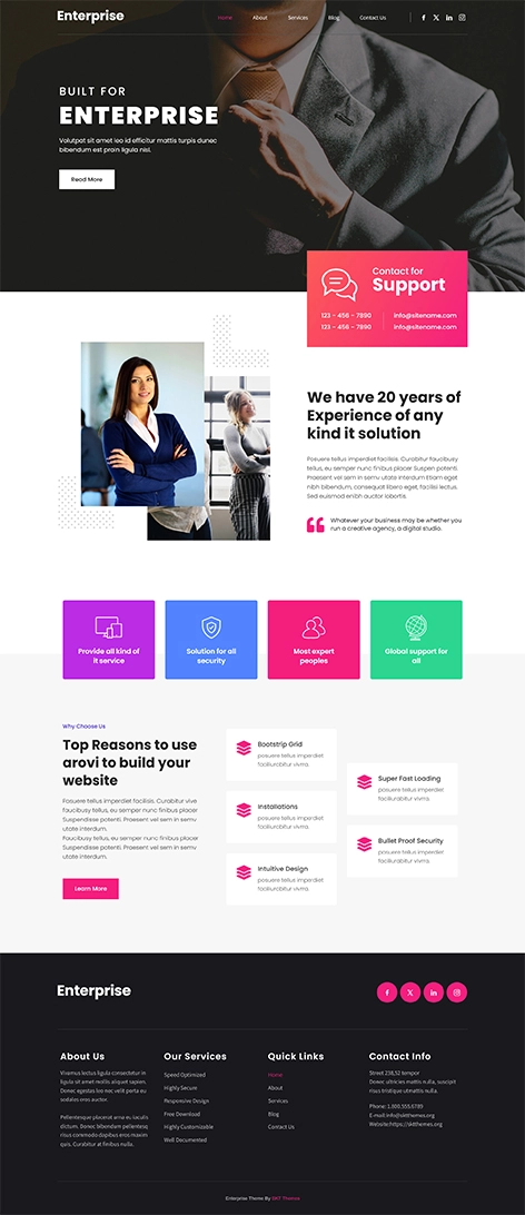 SKT Enterprise - free Enterprise WordPress theme