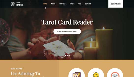 SKT Tarot Fortune telling WordPress theme