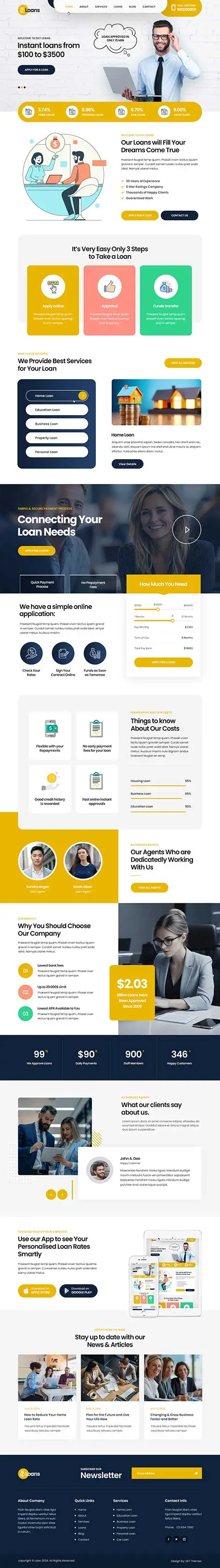 Loan WordPress theme