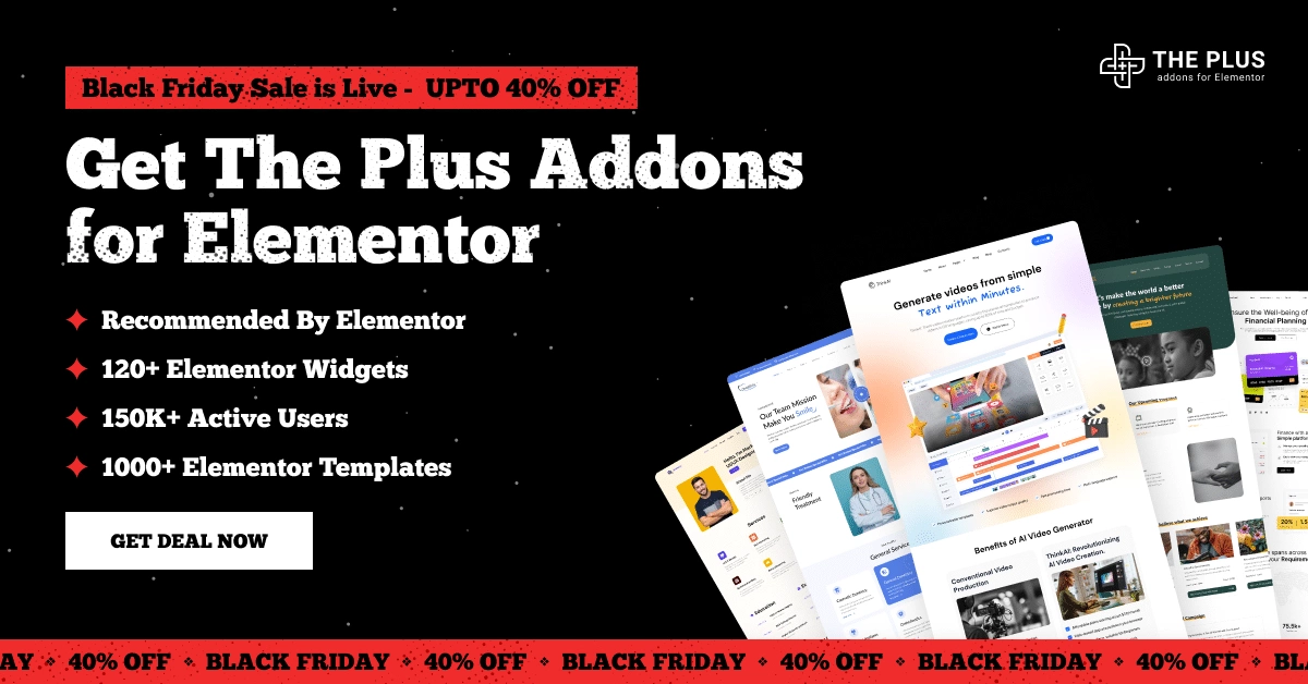 The Plus Addons for Elementor Black Friday Offer