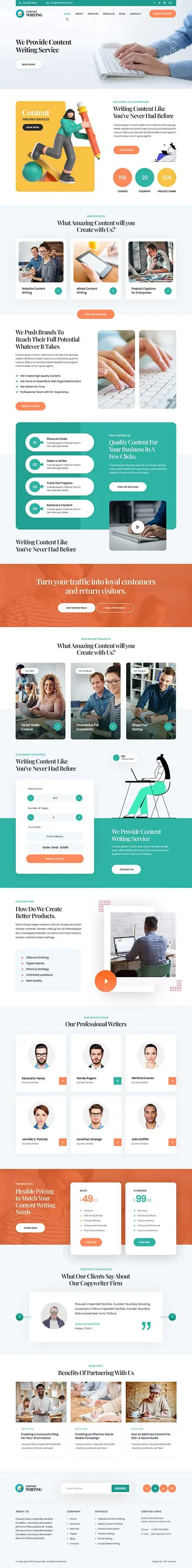 SKT Copywriter - content writing WordPress theme