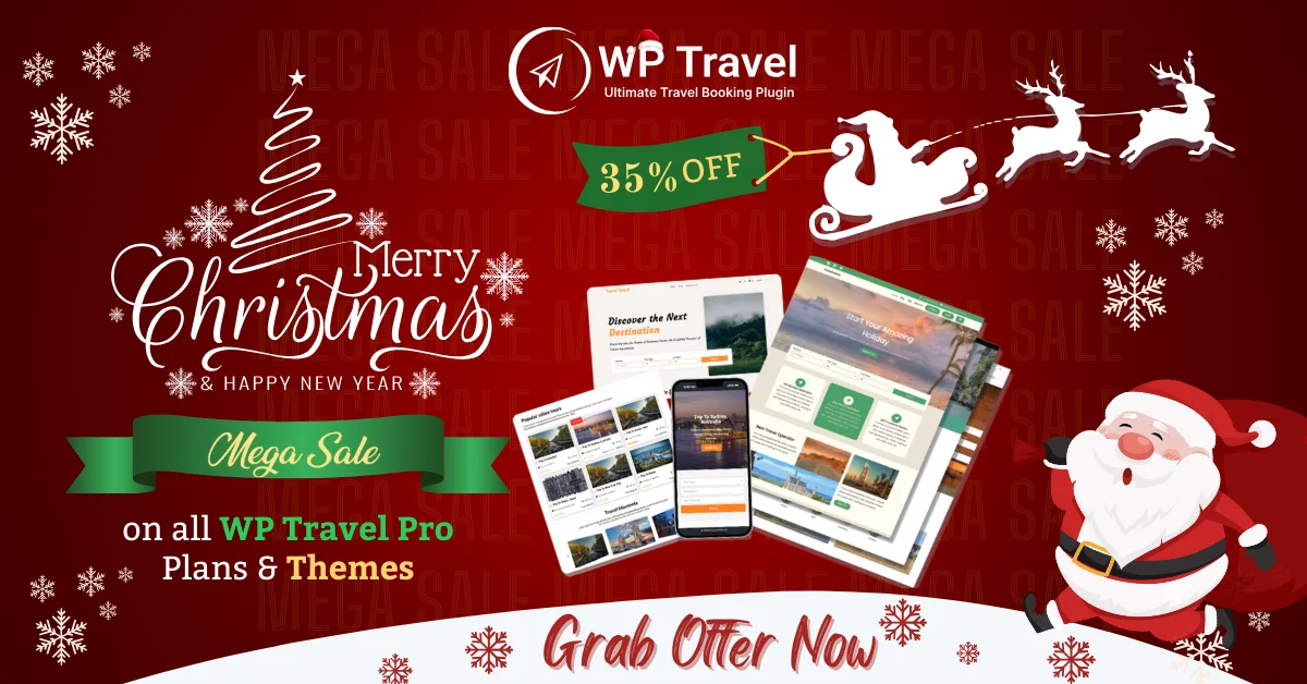 WP Travel - Ultimate Tour Booking plugin Christmas Deals Banner