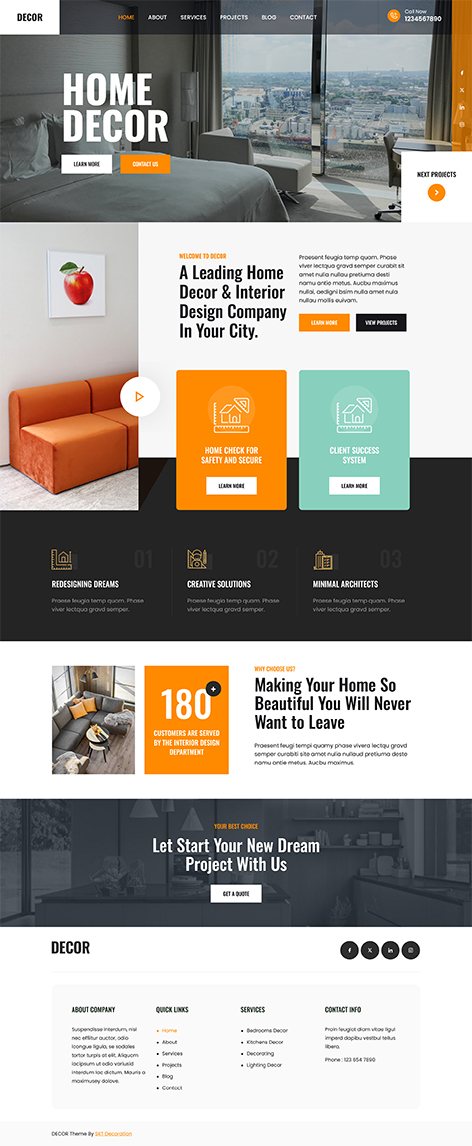 Decoration WordPress theme free